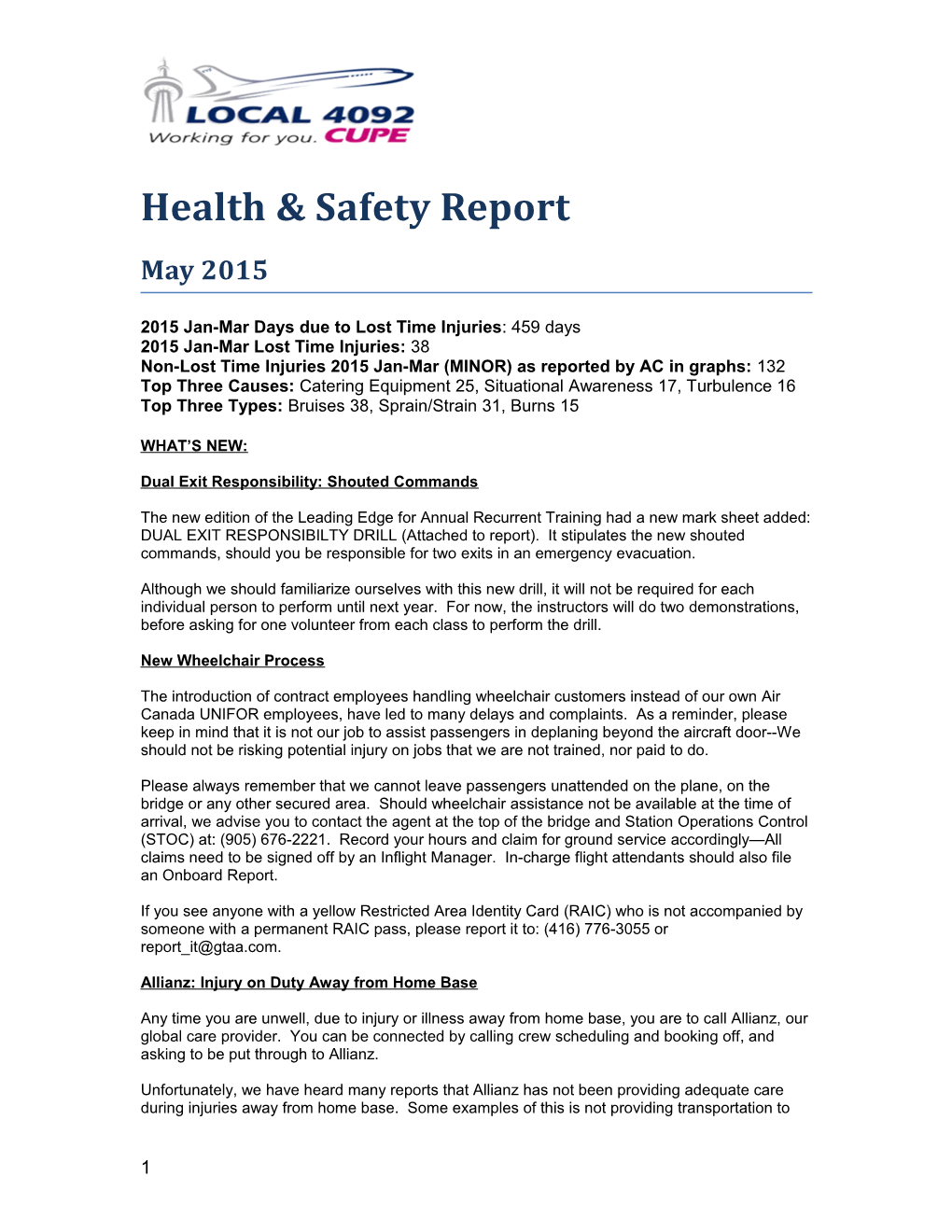 Health & Safety Report