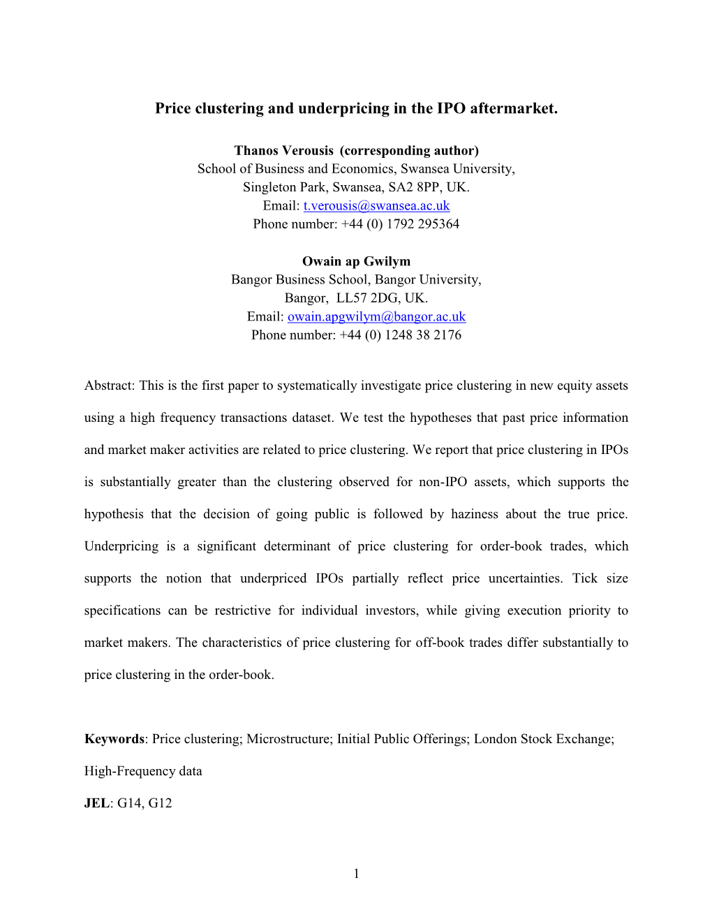 Price Clustering and Underpricing in the IPO Aftermarket