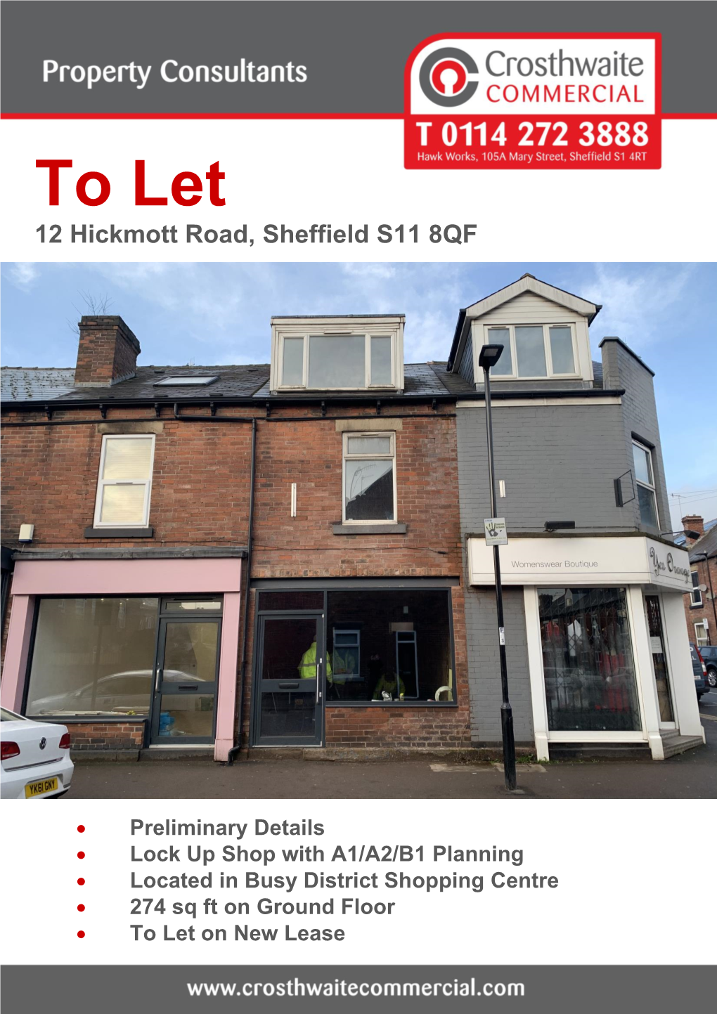 To Let 12 Hickmott Road, Sheffield S11 8QF