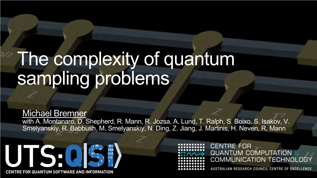 The Complexity of Quantum Sampling Problems