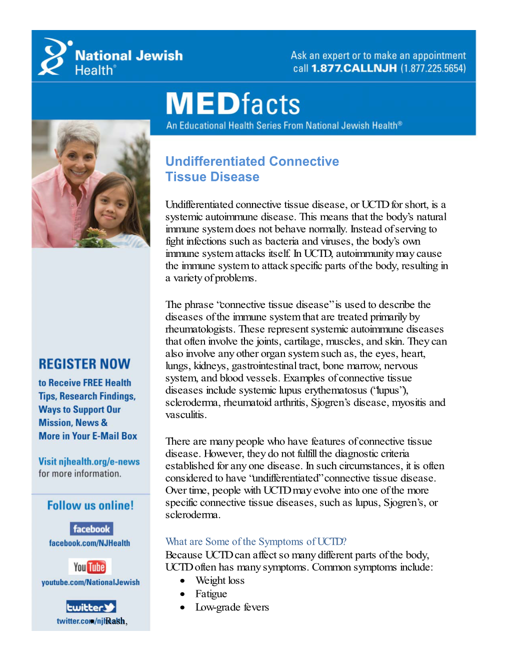 Undifferentiated Connective Tissue Disease