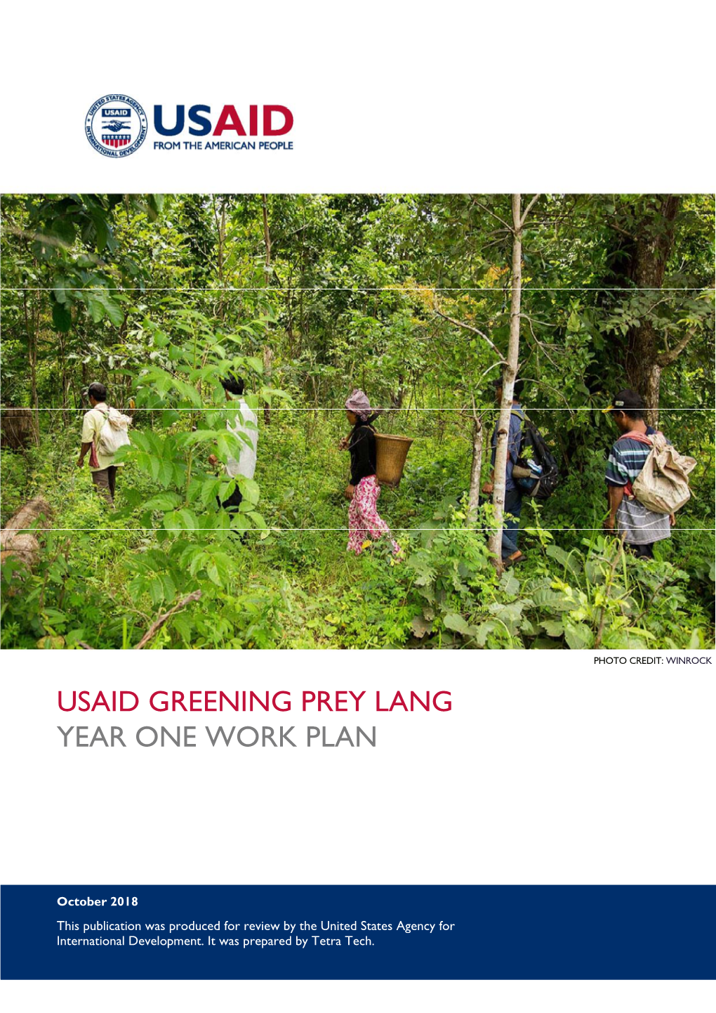 Usaid Greening Prey Lang Year One Work Plan