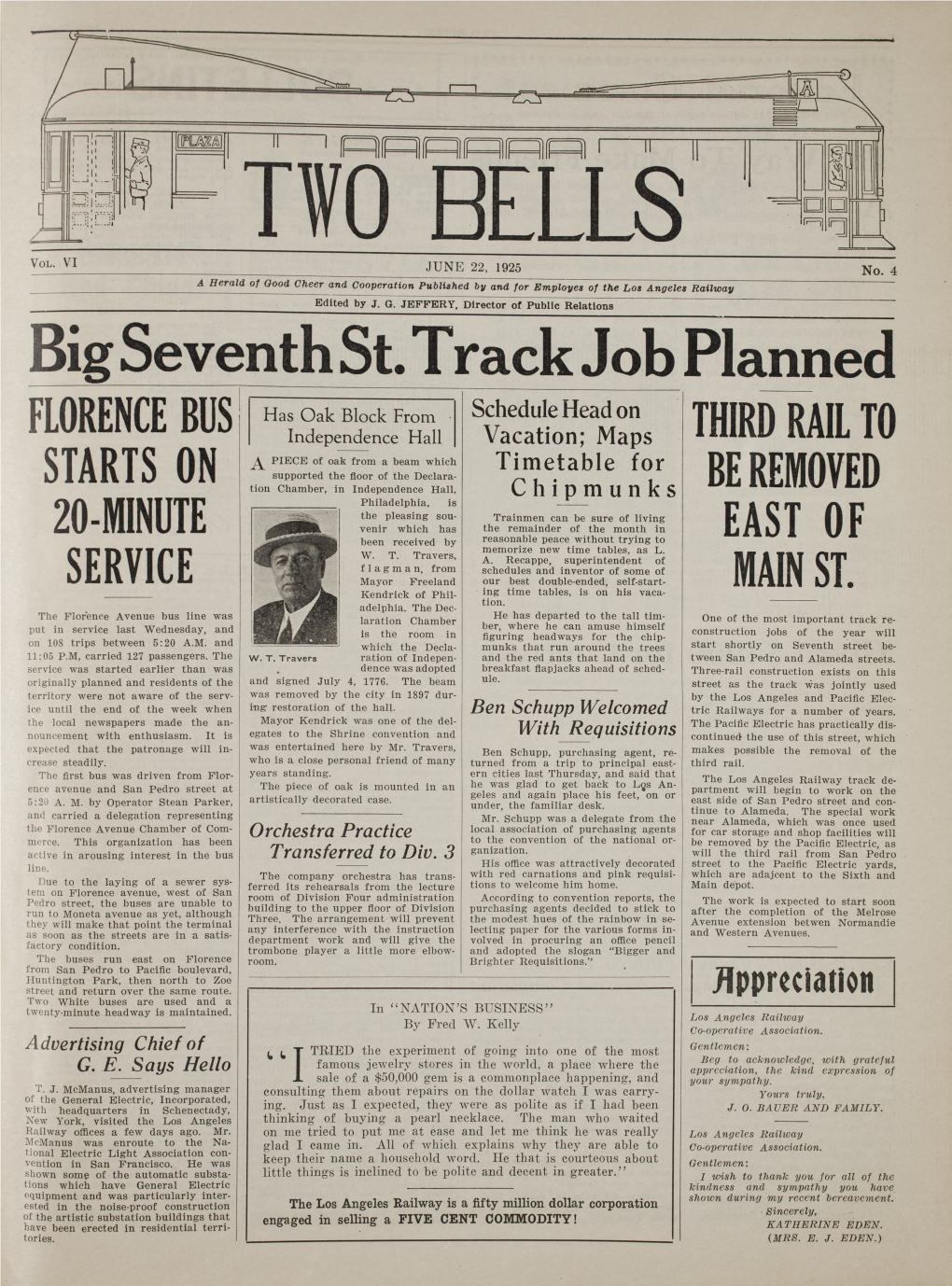 TWO BELLS JUNE 22, 1925 +4.--+- +++++++++++++++++++++++++++E ++++4- 1-4-+-4+++1-4+ ■■••■•••■• � Tonal