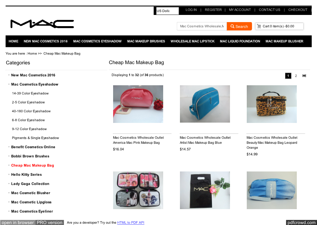 Wholesale MAC Cosmetics Bag with Discount up to 50% on Sale