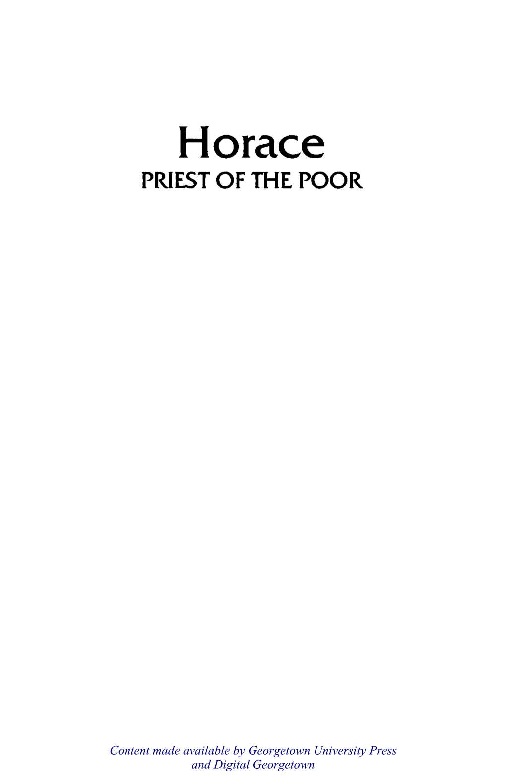 Horace PRIEST of the POOR