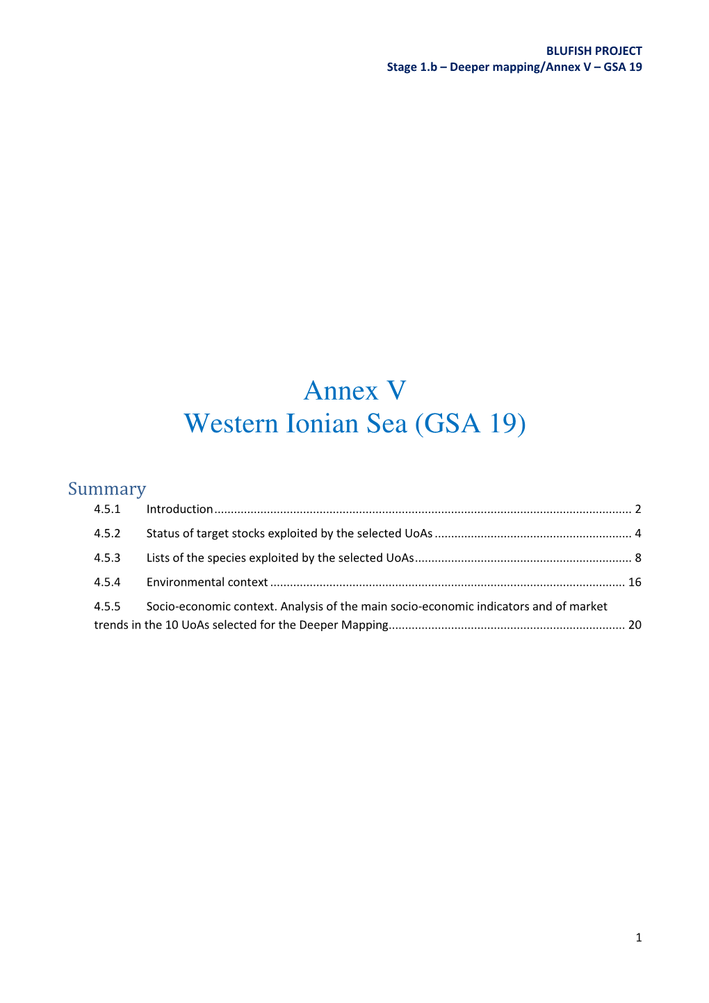Annex V Western Ionian Sea (GSA 19)