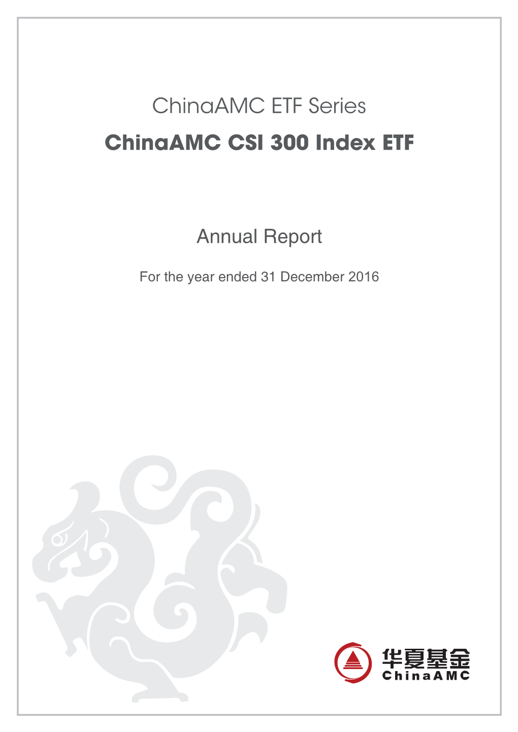 Chinaamc ETF Series Chinaamc CSI 300 Index ETF