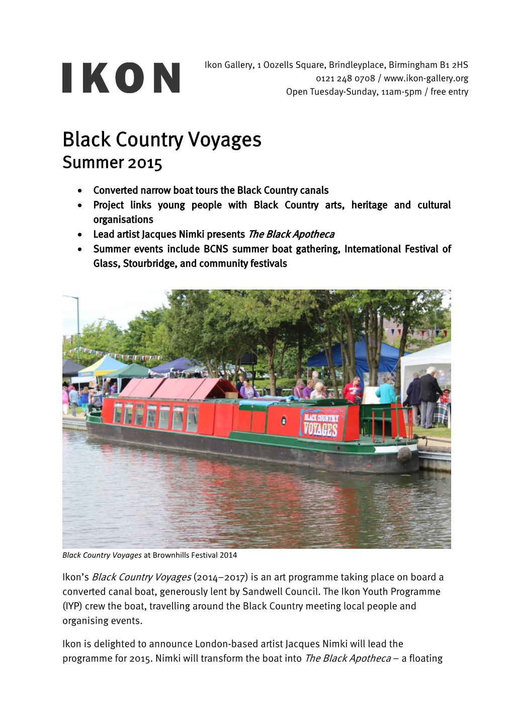 Black Country Voyages 2015