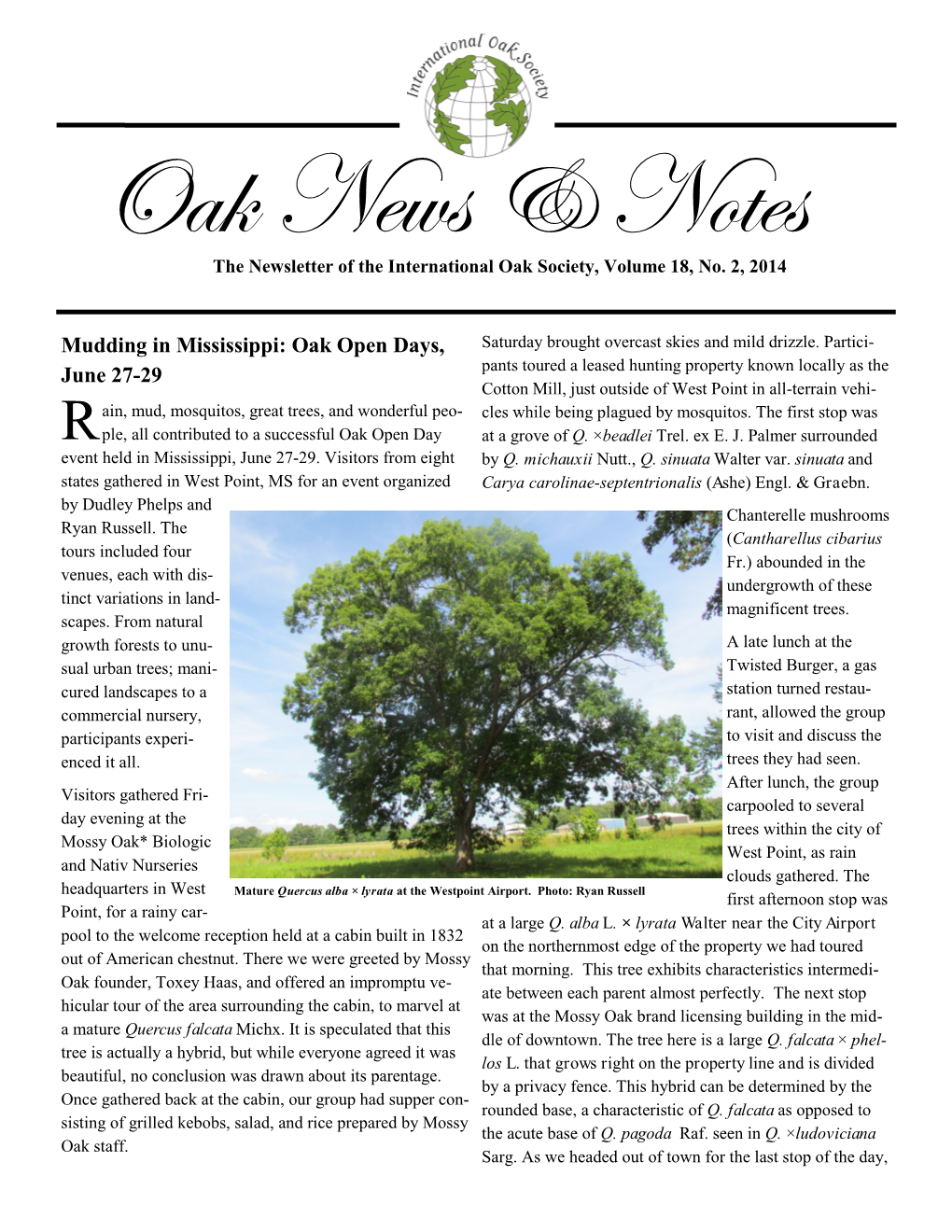 Oak News & Notes