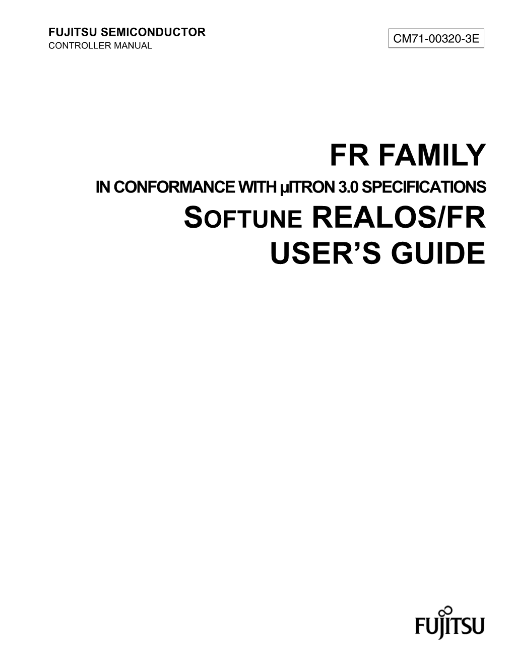 Fr Family Softune Realos/Fr User's Guide