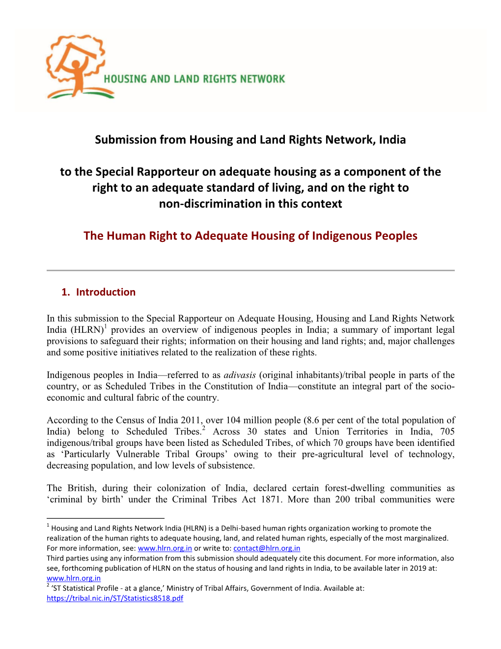 Housing and Land Rights Network (HLRN), India