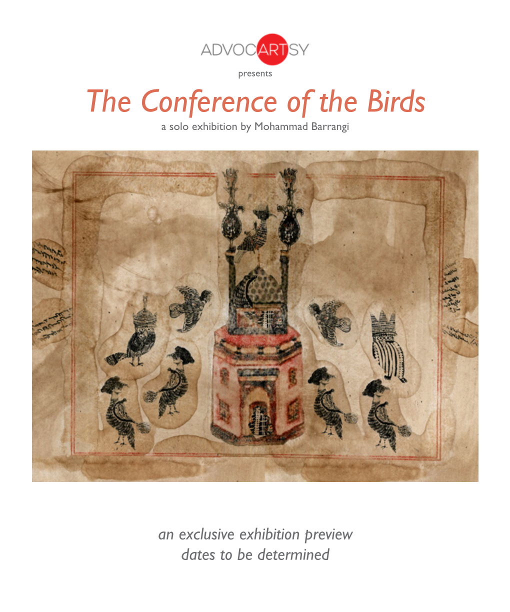 The Conference of the Birds a Solo Exhibition by Mohammad Barrangi