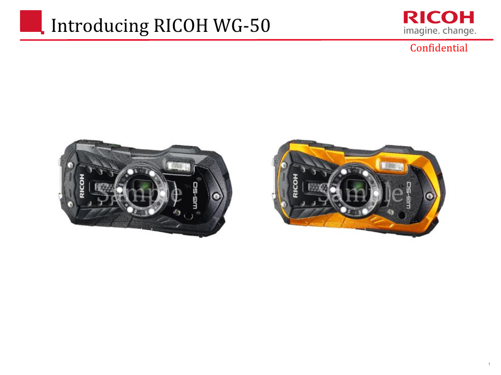 Introducing RICOH WG-50 Confidential