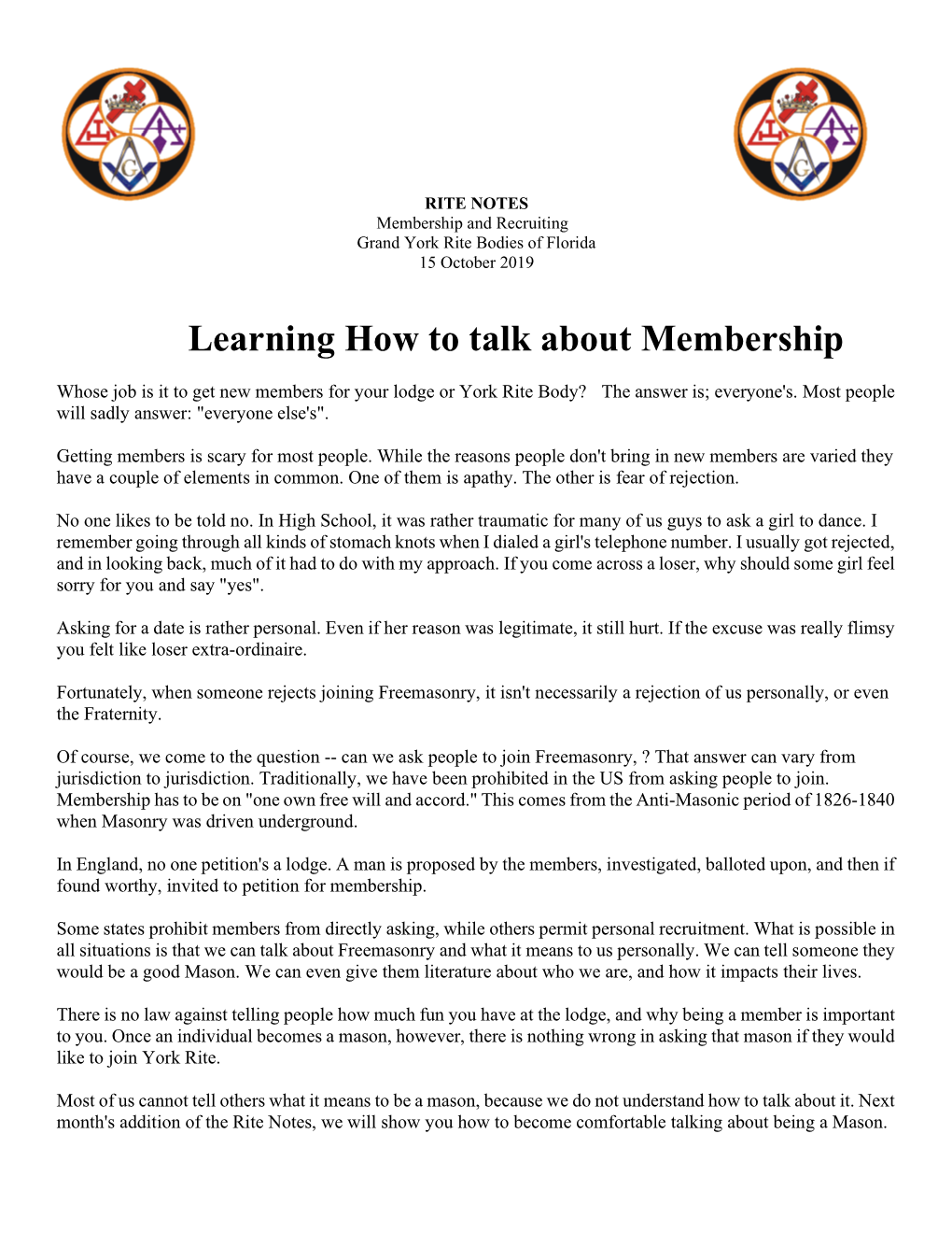 Learning How to Talk About Membership