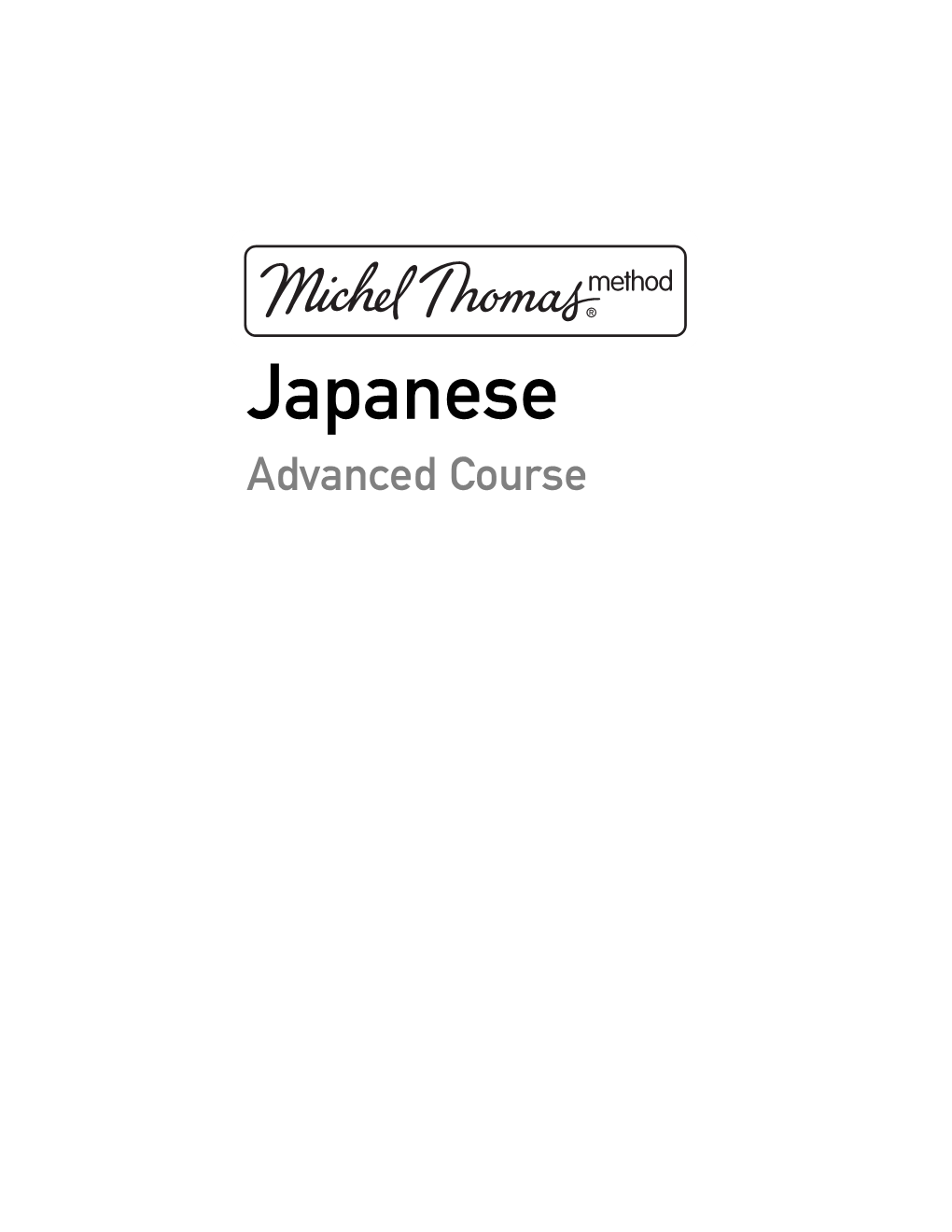 Japanese Advanced Course