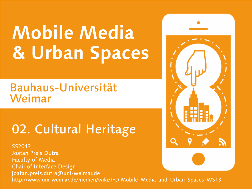 Mobile Media & Urban Spaces