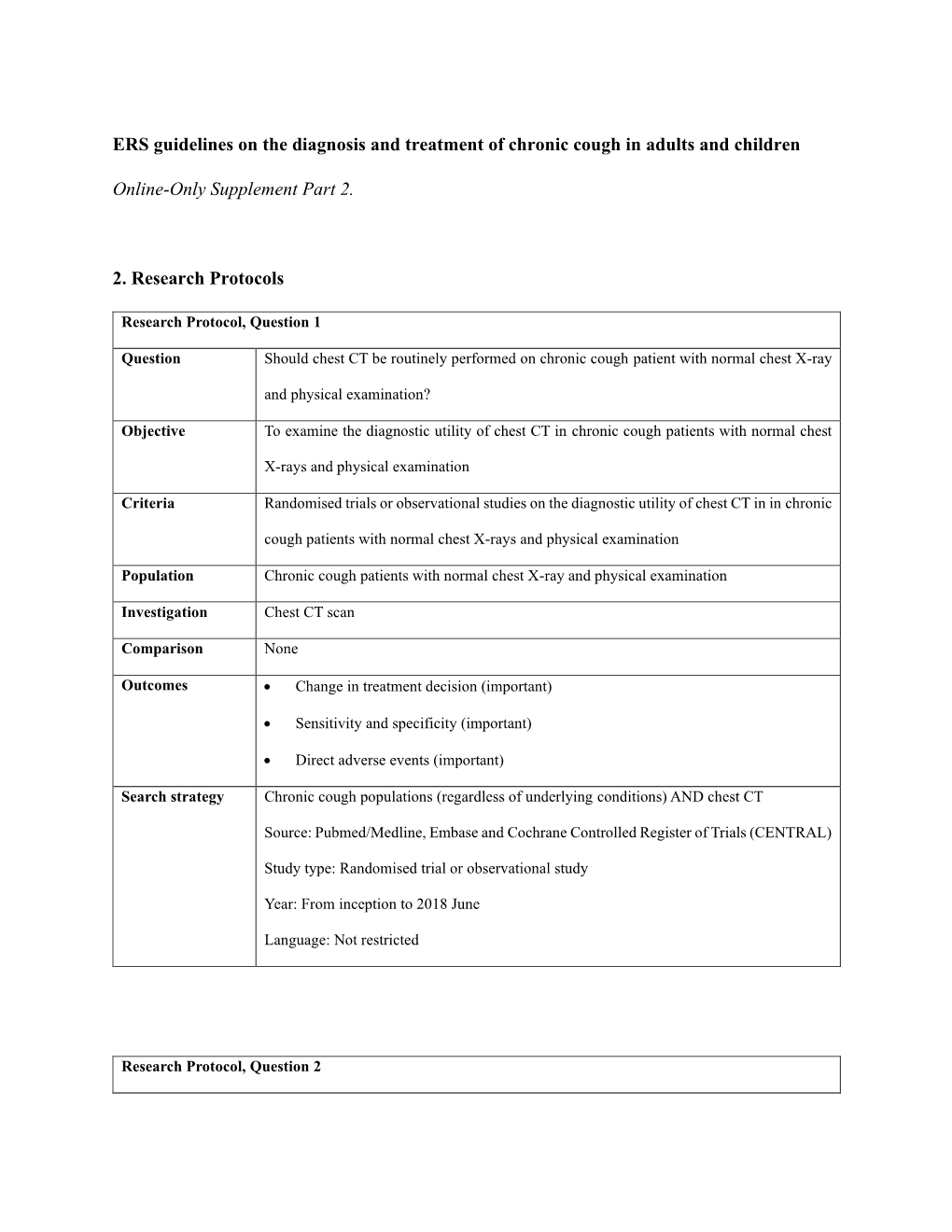 ERS Guidelines on the Diagnosis and Treatment of Chronic Cough in Adults and Children