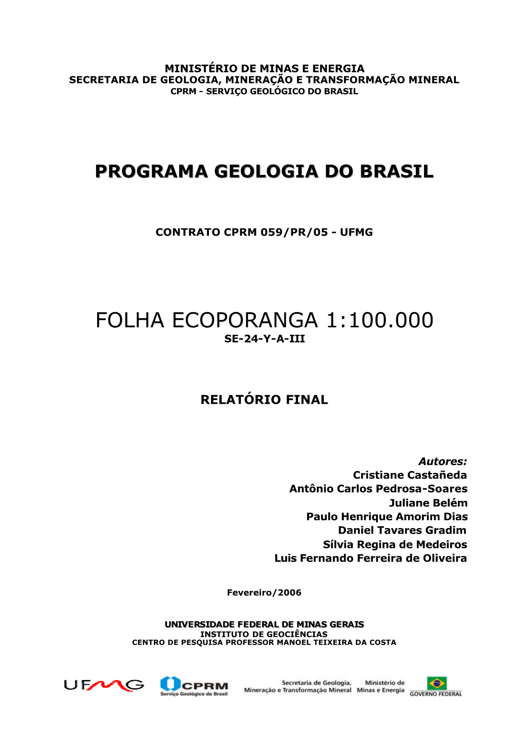 Folha Ecoporanga 1:100.000 Se-24-Y-A-Iii