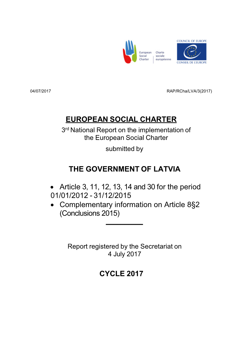 3Rd Report on the Revised Charter