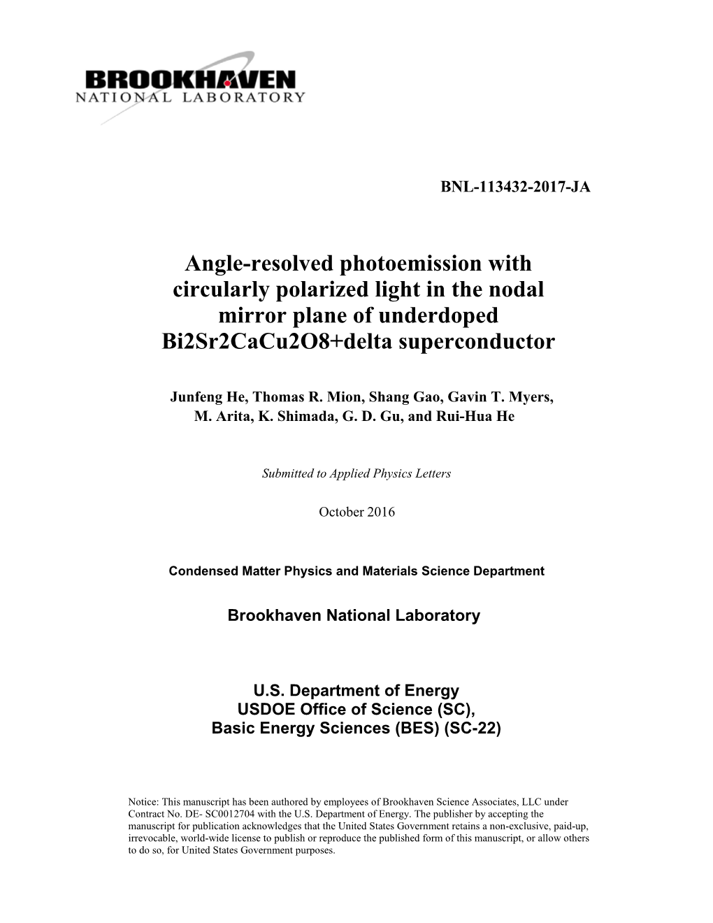 Angle-Resolved Photoemission with Circularly Polarized Light in the Nodal Mirror Plane of Underdoped Bi2sr2cacu2o8+Delta Superconductor