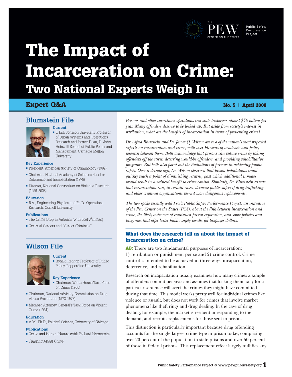 The Impact of Incarceration on Crime: Two National Experts Weigh In