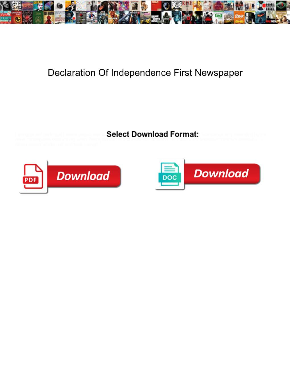 Declaration of Independence First Newspaper