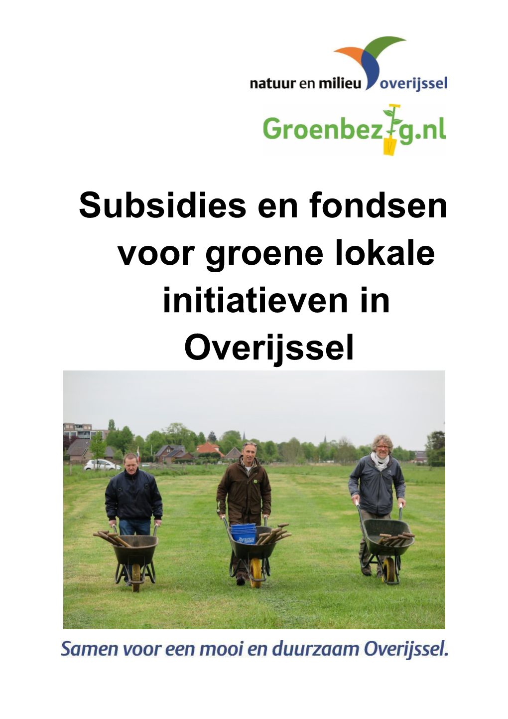 Subsidies En Fondsen Voor Groene Lokale Initiatieven in Overijssel