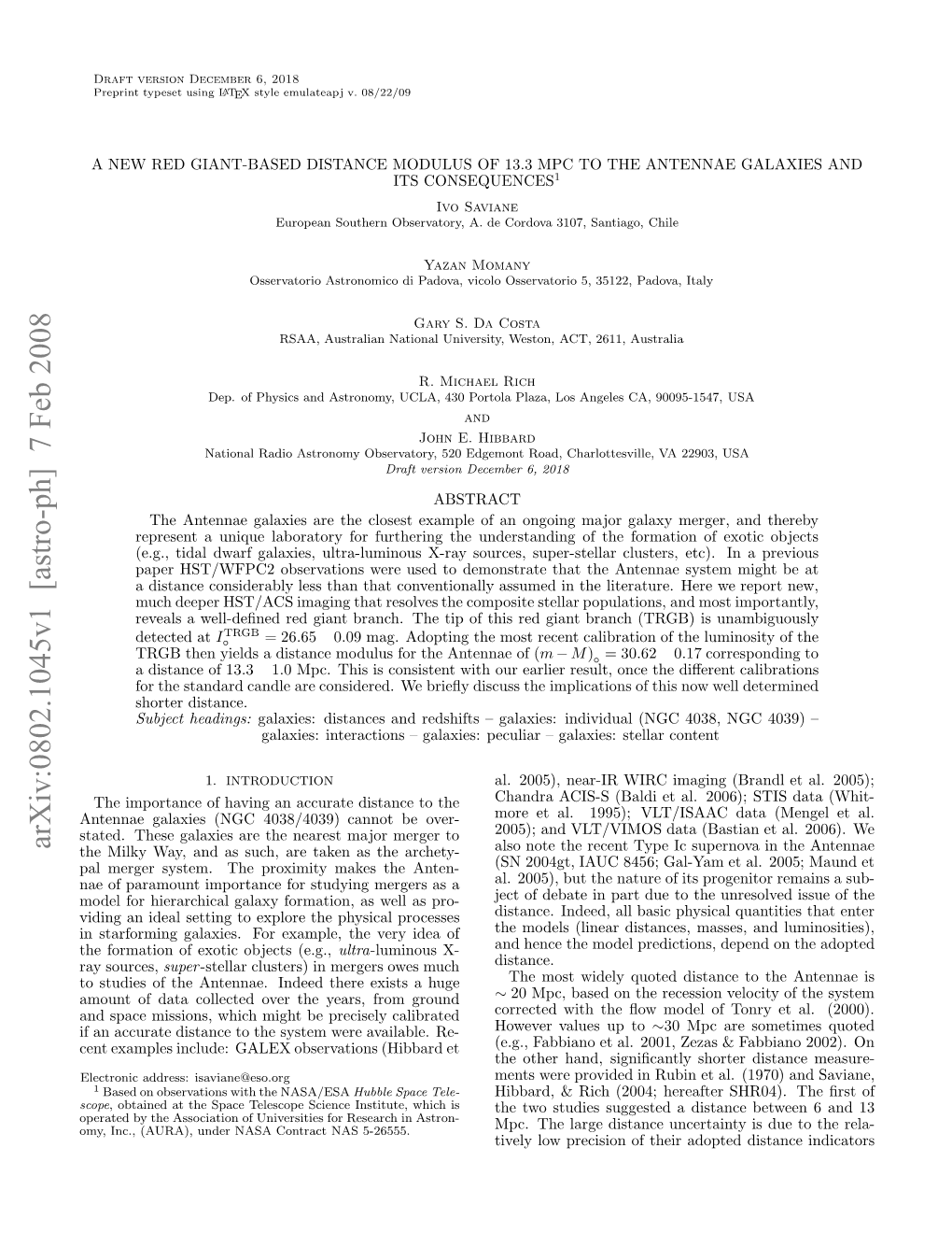 Arxiv:0802.1045V1