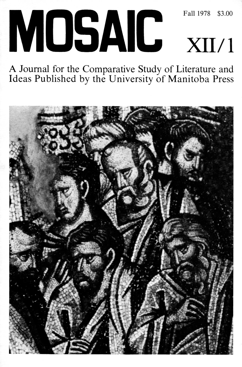A Journal for the Comparative Study of Literature and Ideas Published by the University of Manitoba Press
