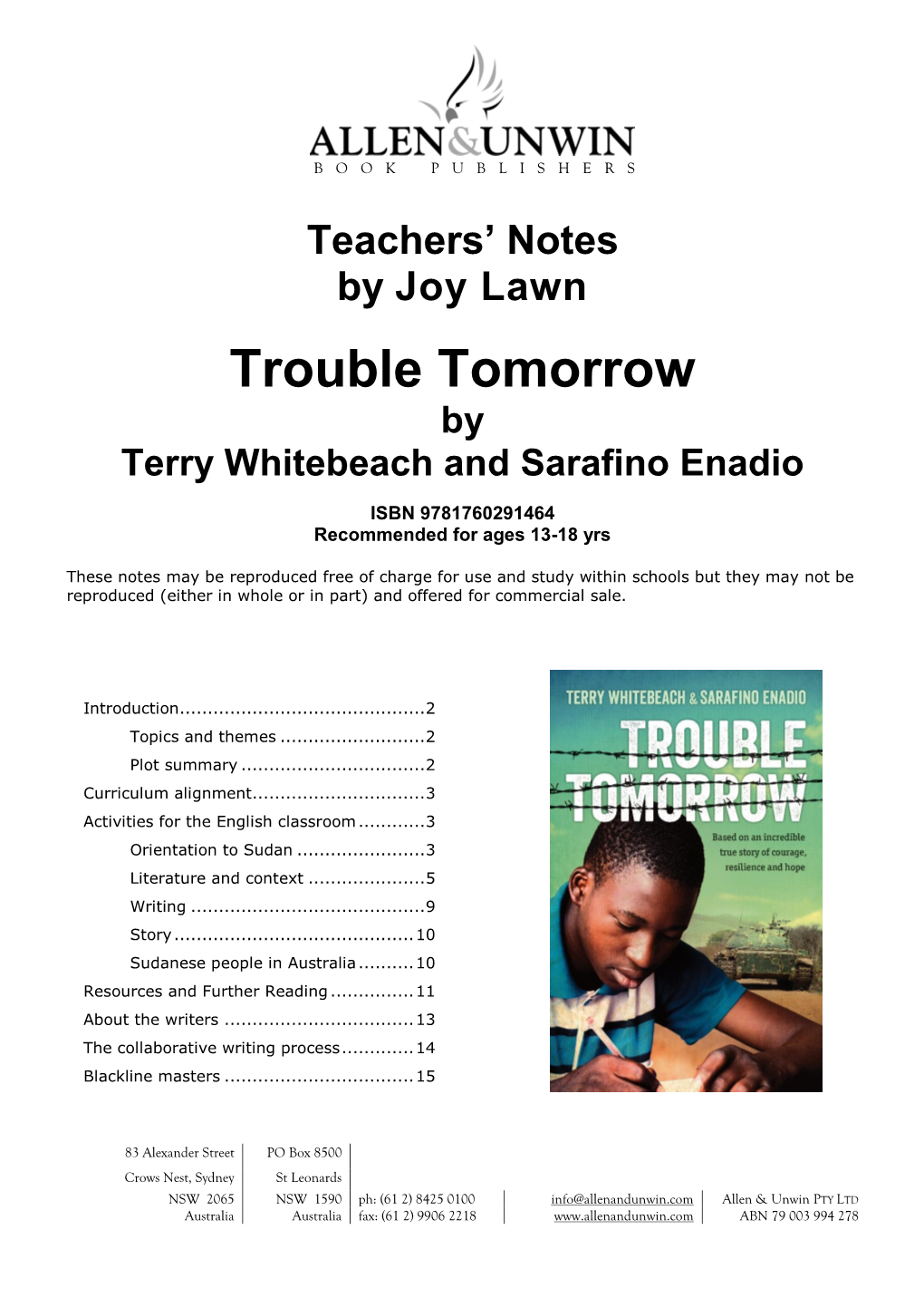 Trouble Tomorrow by Terry Whitebeach and Sarafino Enadio