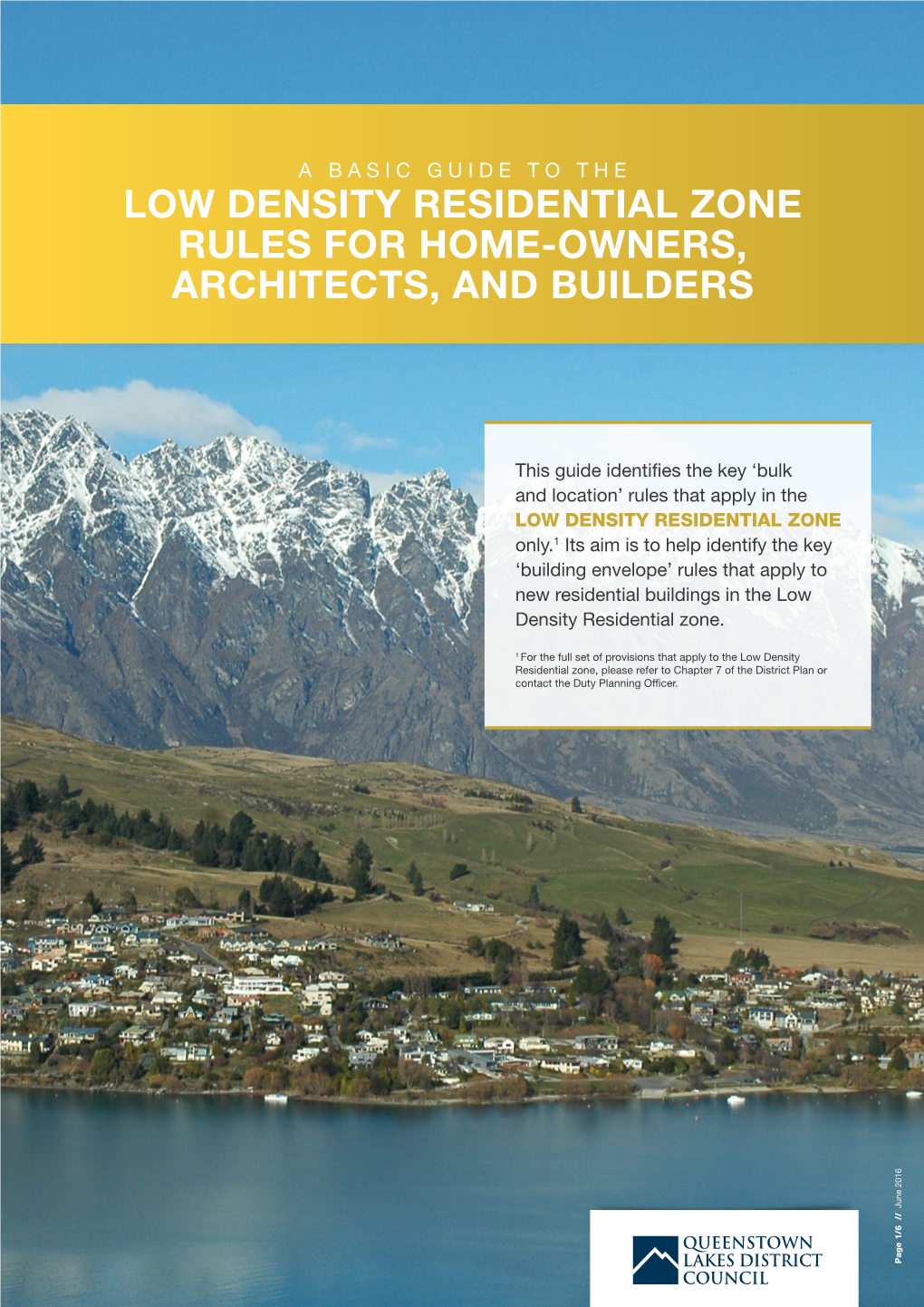 Low Density Residential Zone Rules for Home-Owners, Architects, and Builders