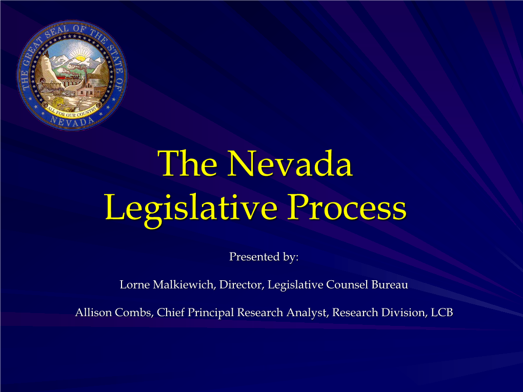 Legislative Process in Nevada