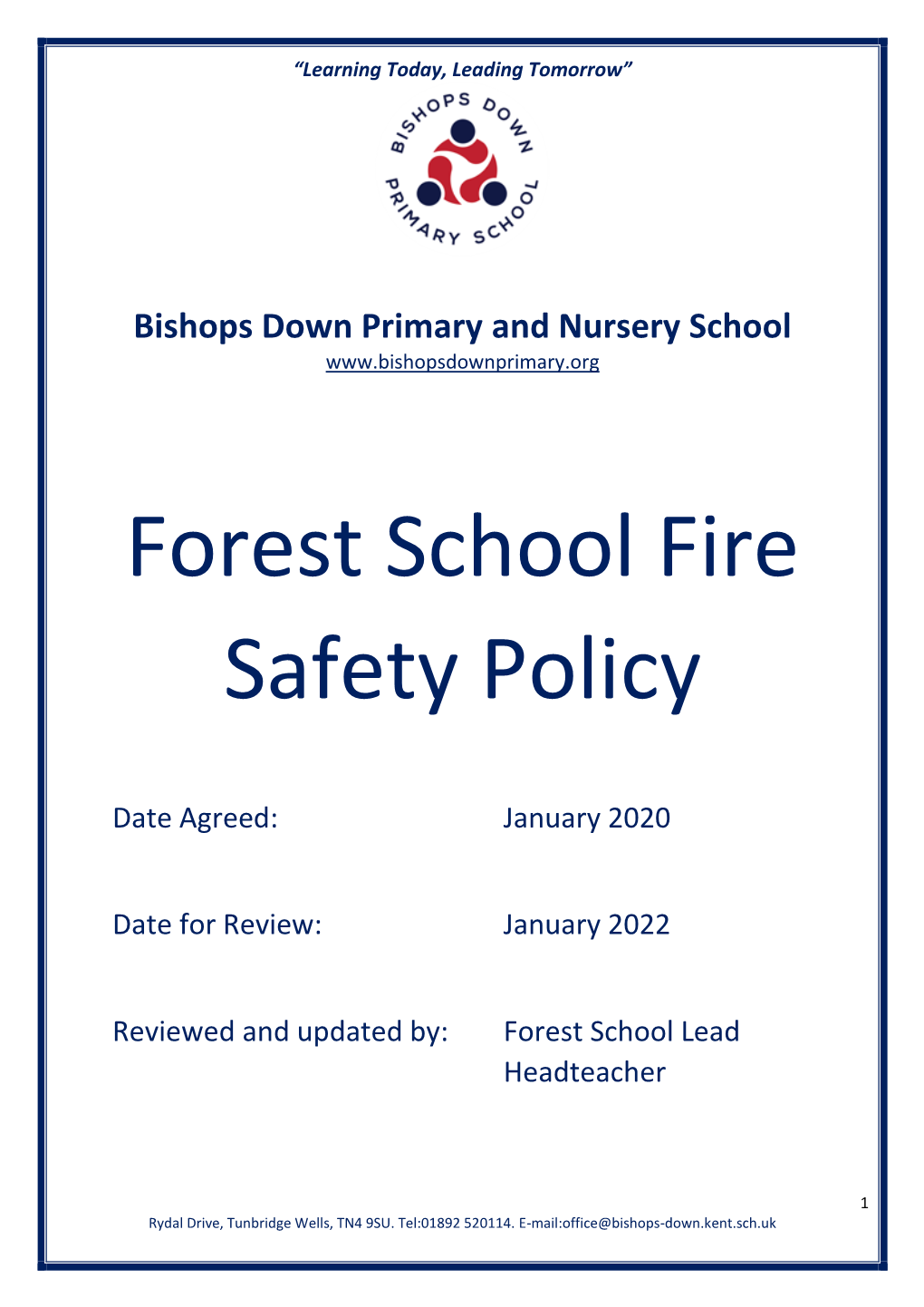 Forest School Fire Safety Policy