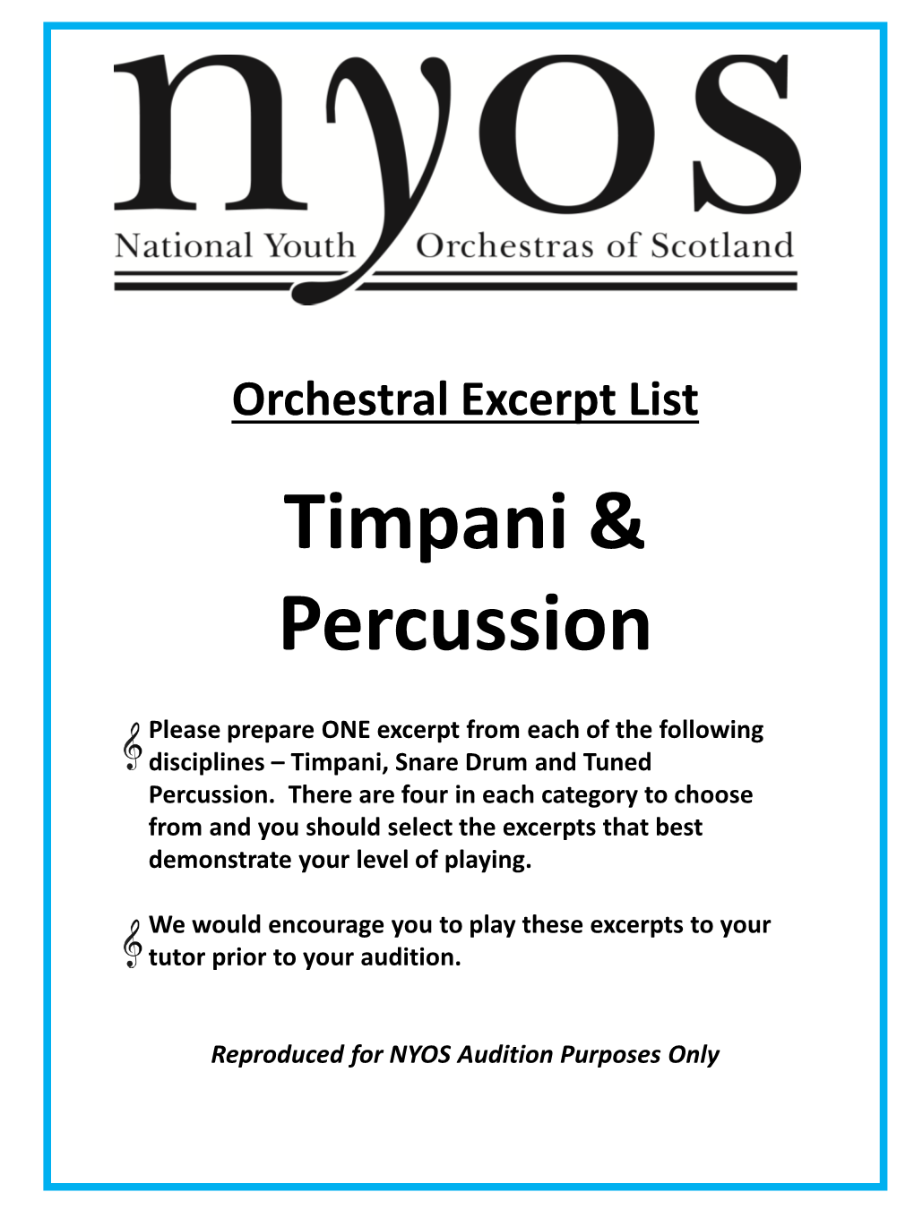 Timpani & Percussion Excerpts