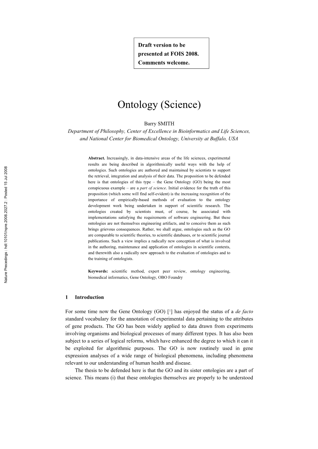 Ontology (Science)