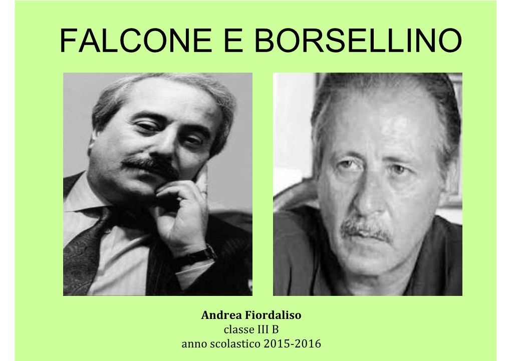 Falcone E Borsellino