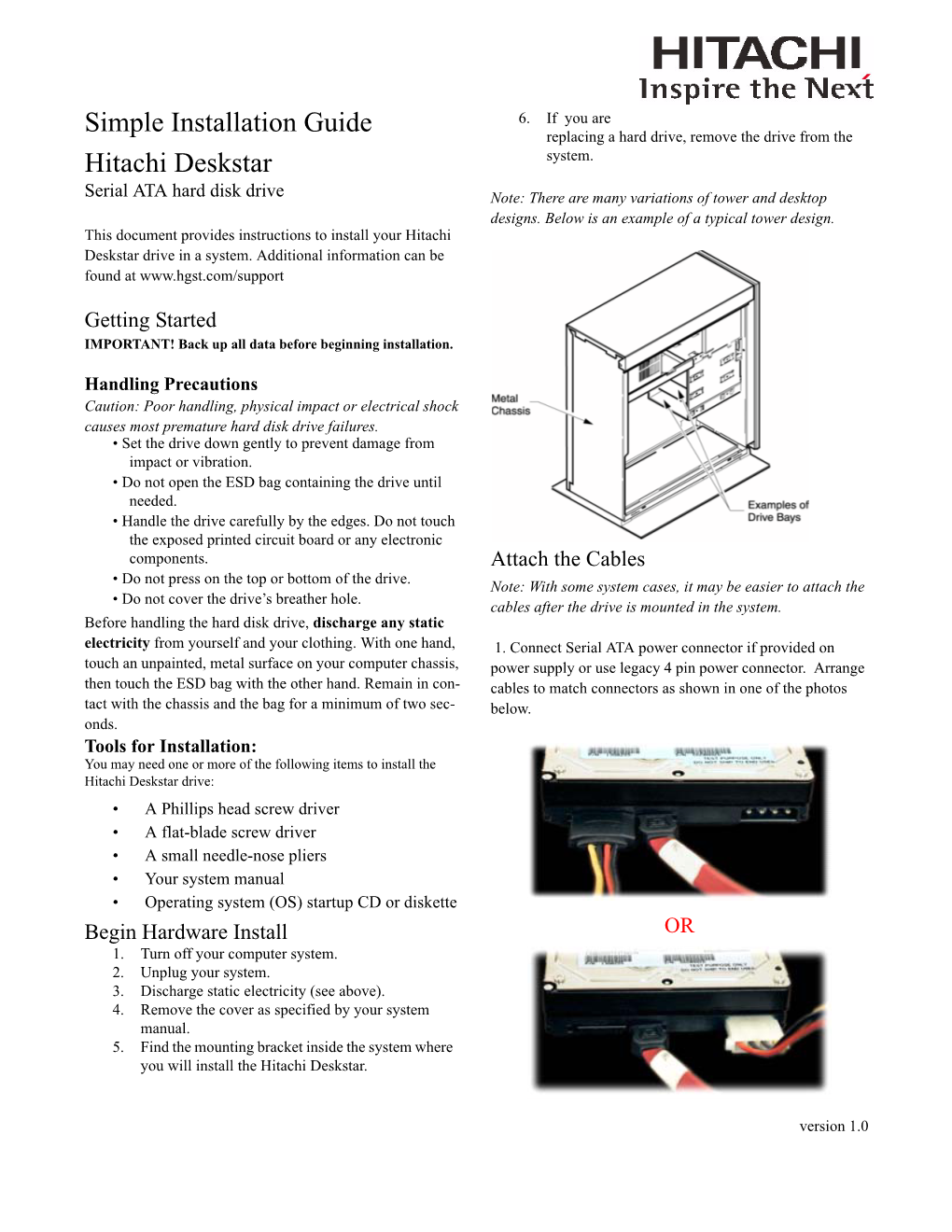 Simple Installation Guide Hitachi Deskstar