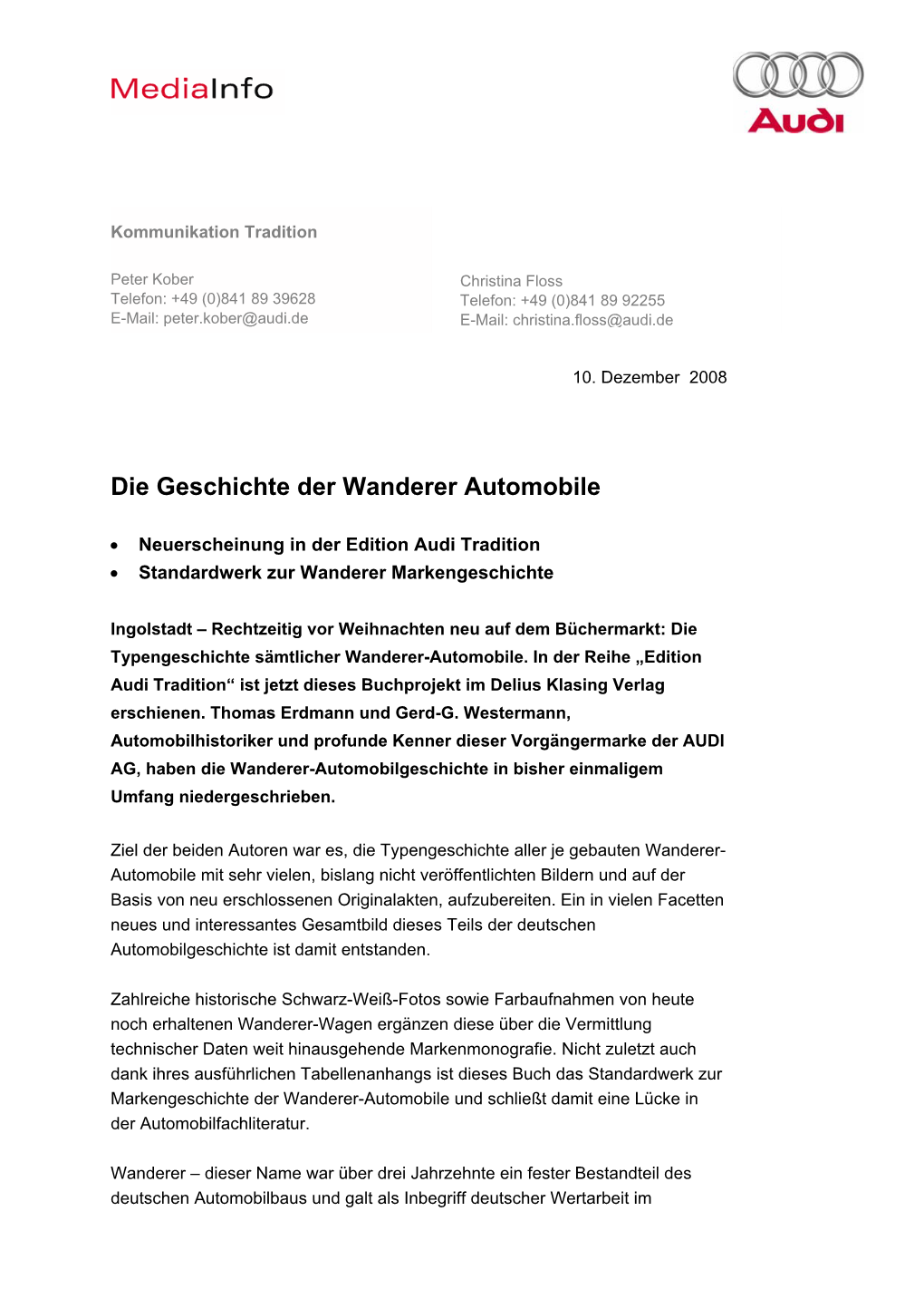 Die Geschichte Der Wanderer Automobile