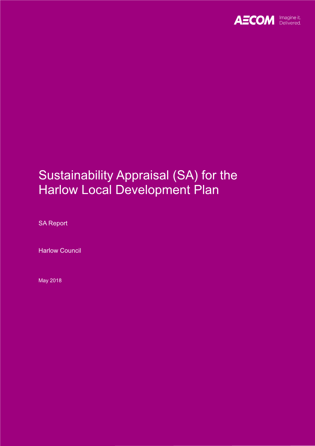 Alastair Peattie Report Sustainability Appraisal