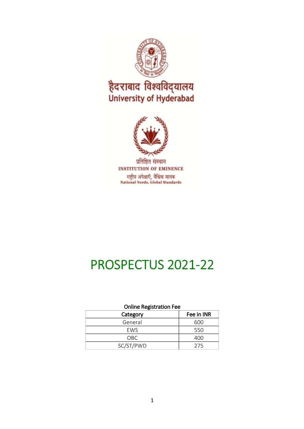 Prospectus 2021-22