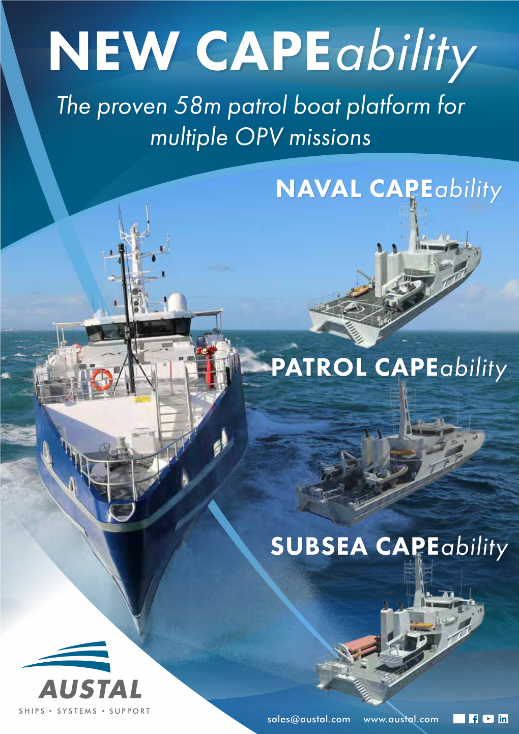 NEW Capeability the Proven 58M Patrol Boat Platform for Multiple OPV Missions NAVAL Capeability