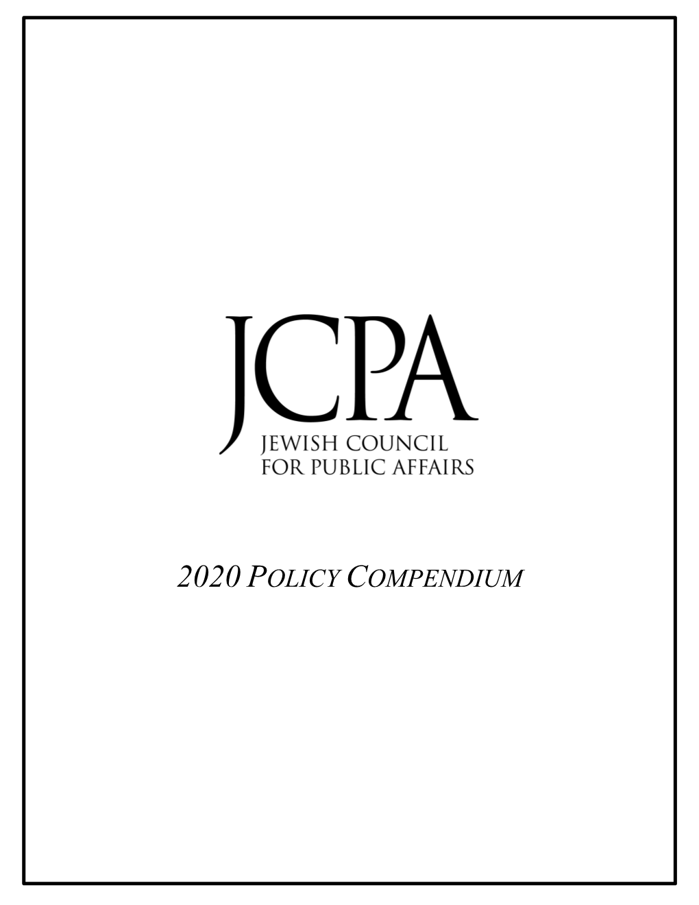 2020 Policy Compendium