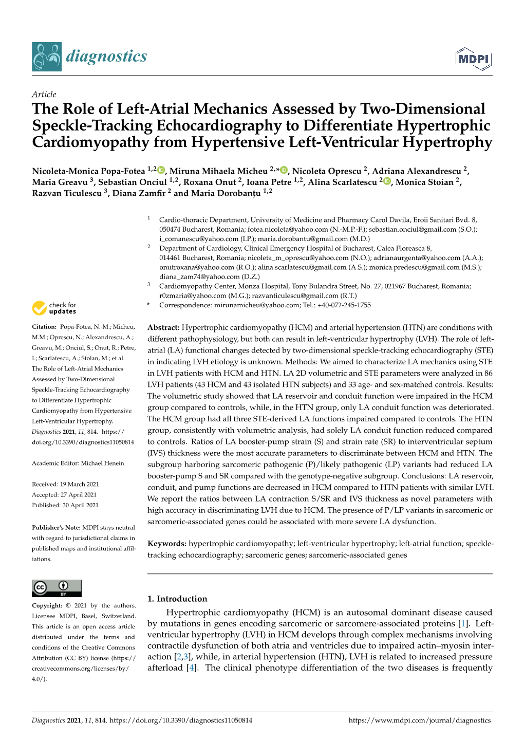 The Role of Left-Atrial Mechanics Assessed by Two-Dimensional