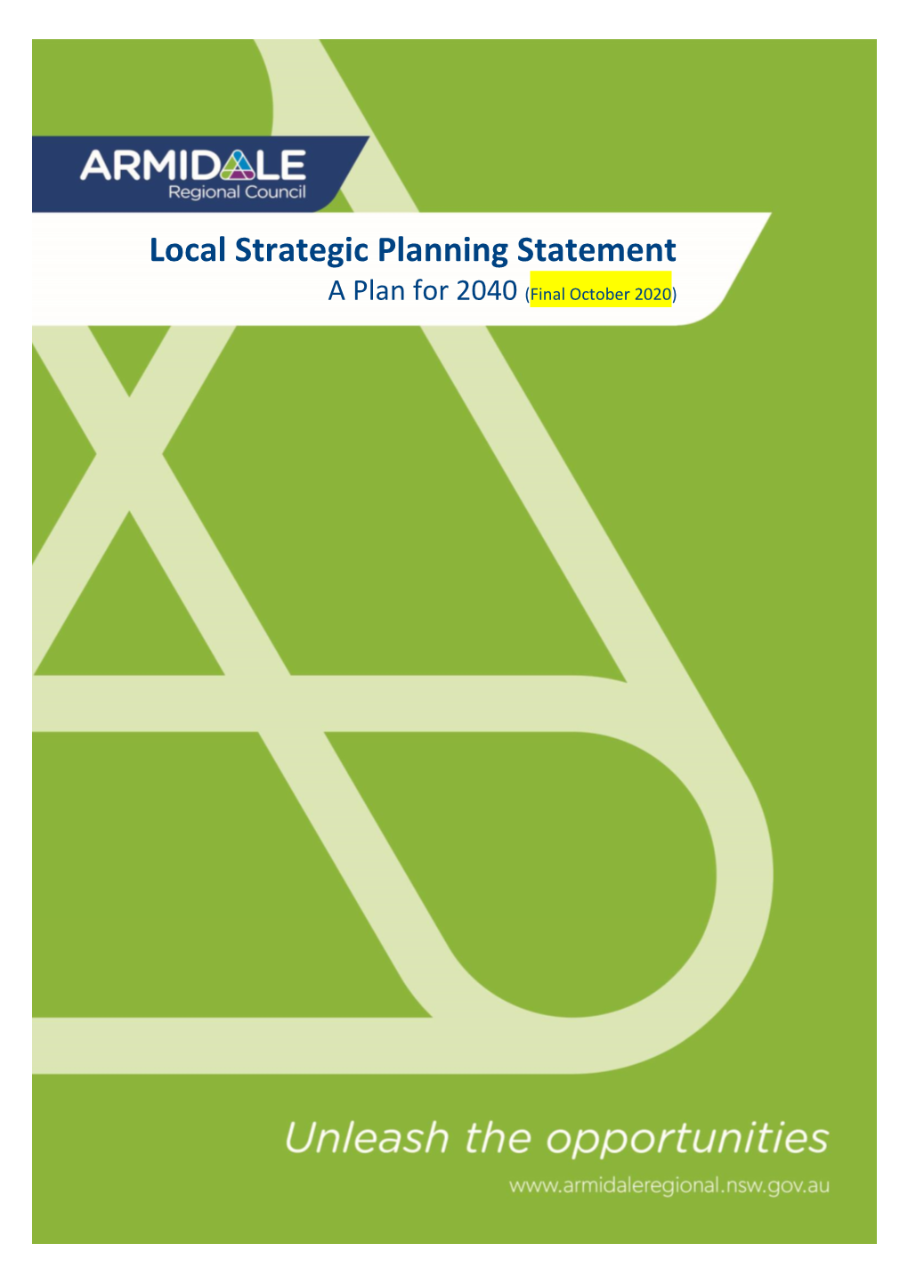 Local Strategic Planning Statement a Plan for 2040 (Final October 2020) TRIM
