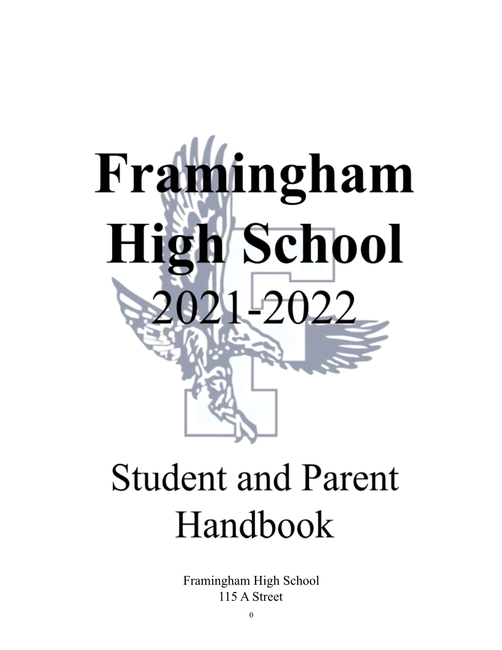 FOR SC: FHS 2021-2022 Student Handbook
