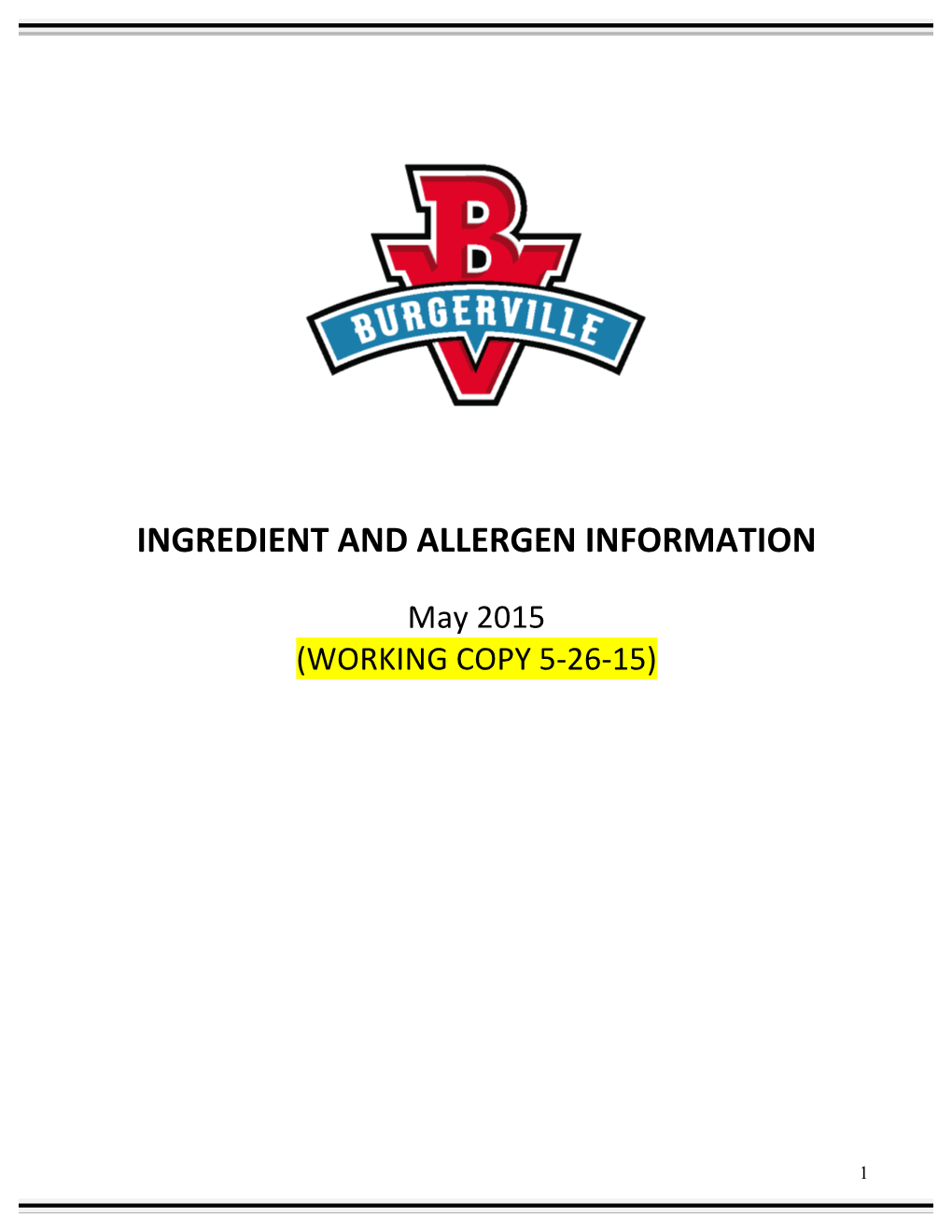 Master Ingredient & Allergen Book 5-26-15