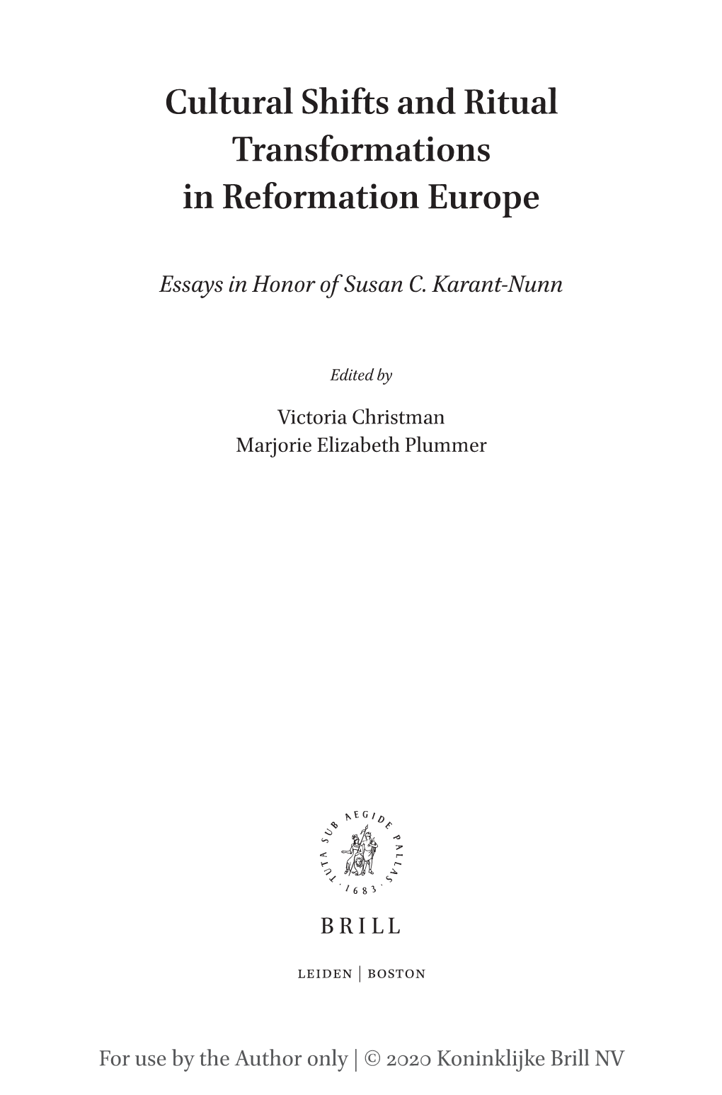 Cultural Shifts and Ritual Transformations in Reformation Europe