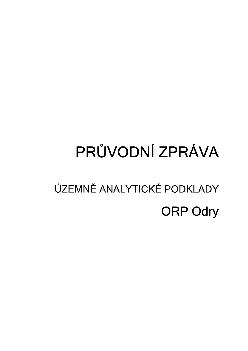 Podkladová Data ÚAP ORP Odry 2016