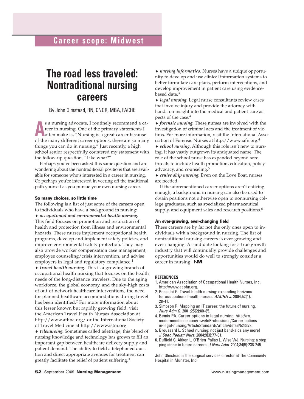 The Road Less Traveled: Nontraditional Nursing Careers