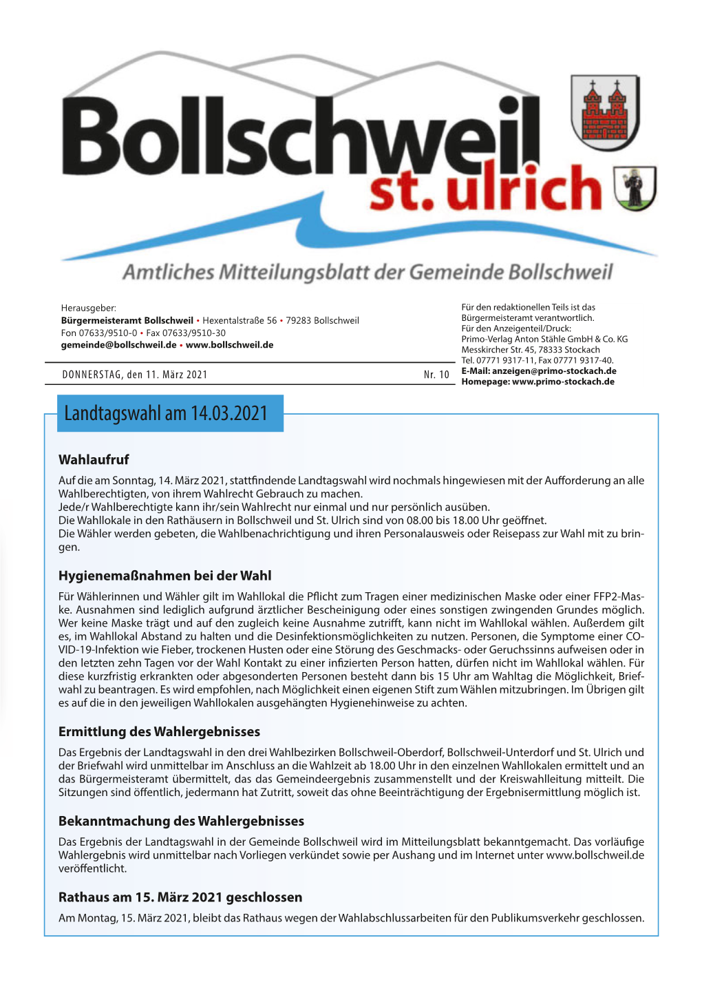 Landtagswahl Am 14.03.2021